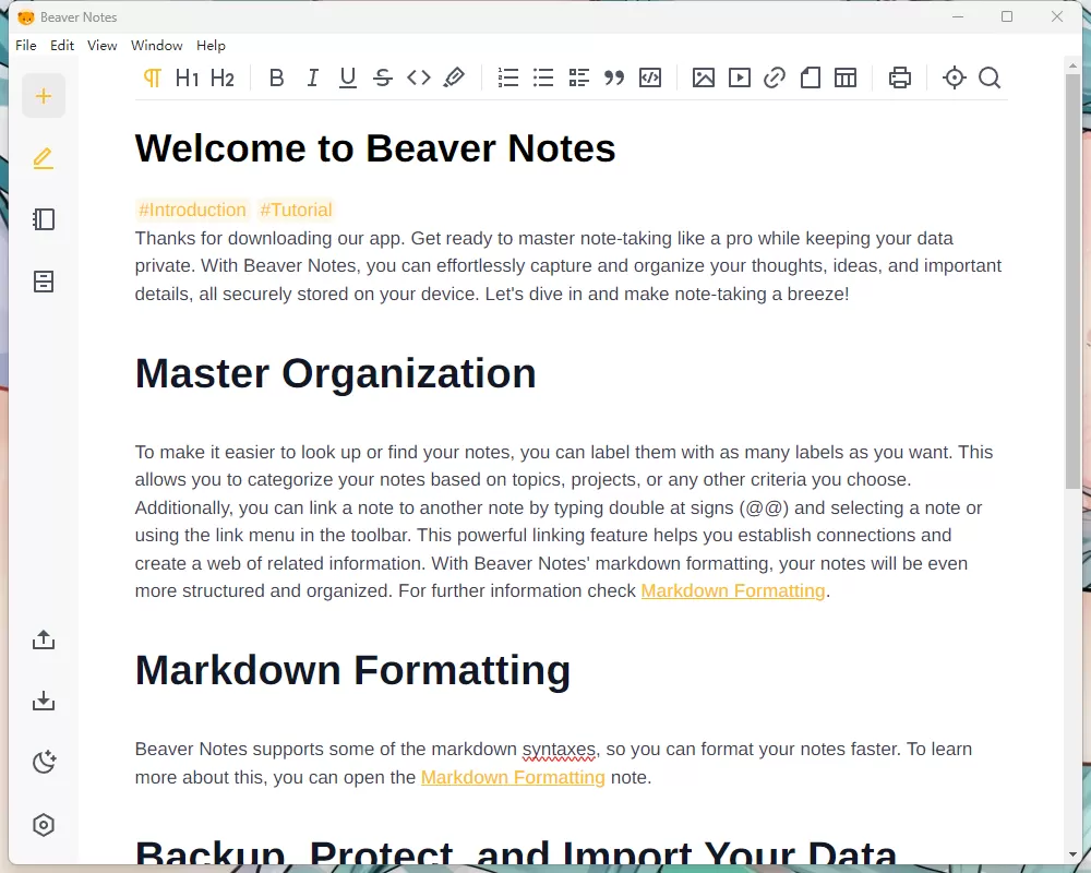 开源海狸笔记 Beaver Notes v4.1.0 中文免费版
