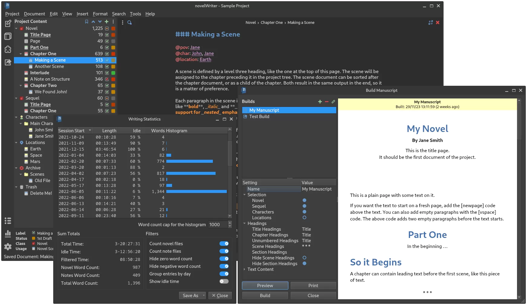 文本编辑器 novelWriter v2.7.5 正式版