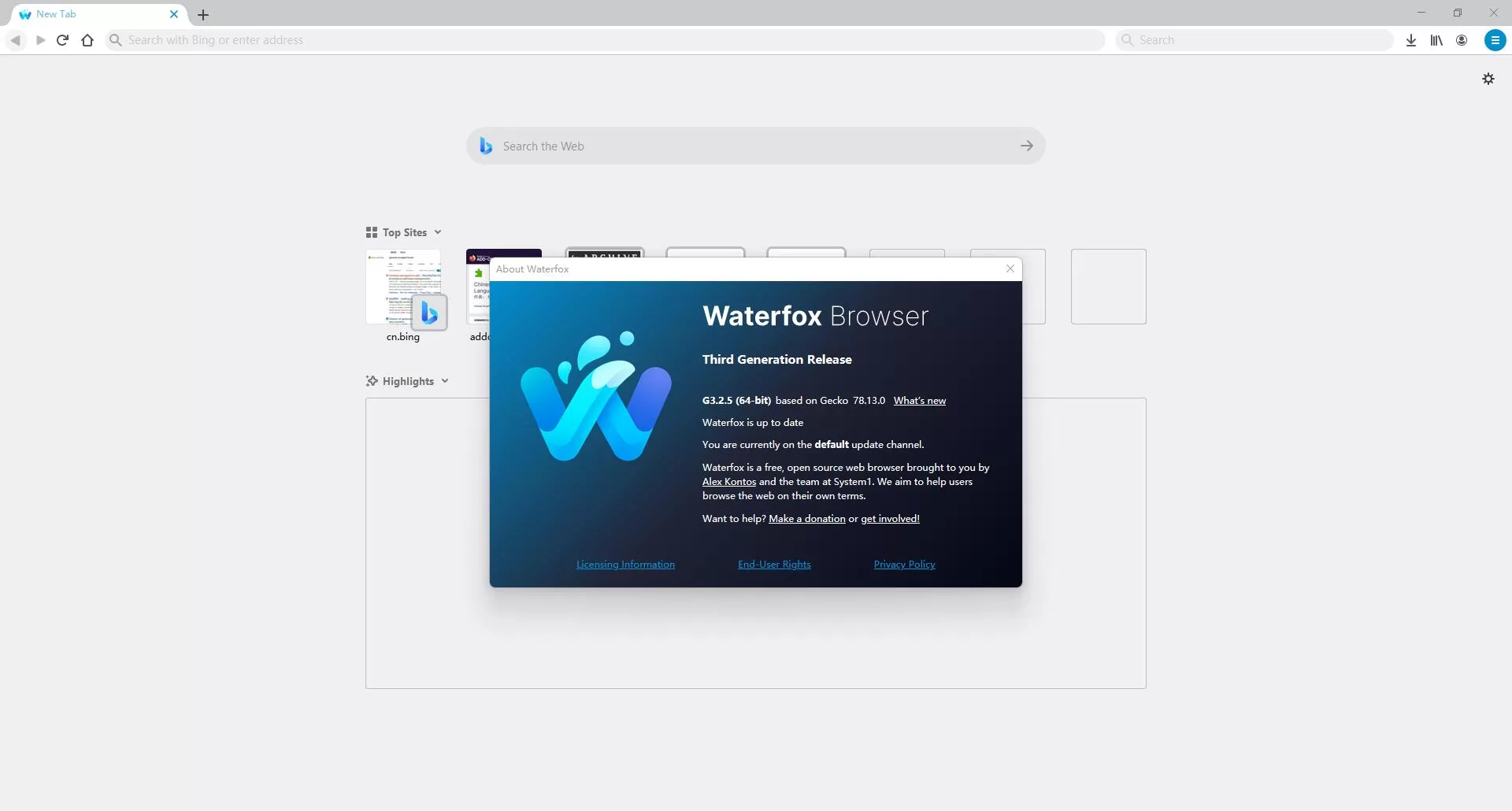 水狐浏览器 (Waterfox) G6.6.4 官方版