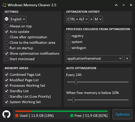 内存清理工具 WinMemoryCleaner v3.0.2 单文件版-系统达人