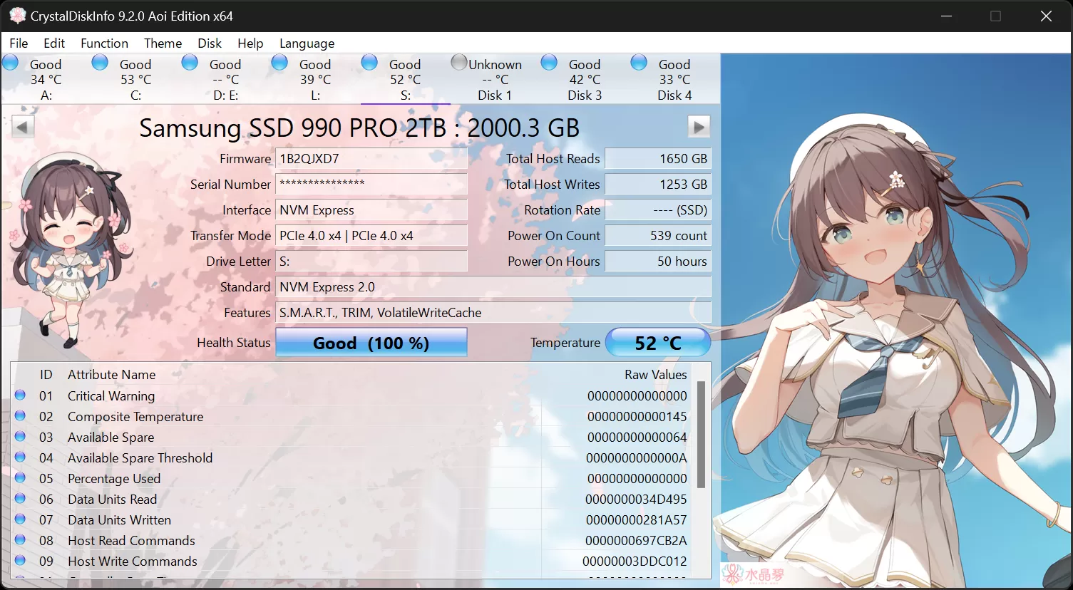 硬盘检测工具CrystalDiskInfo v9.7.2 正式版-系统达人